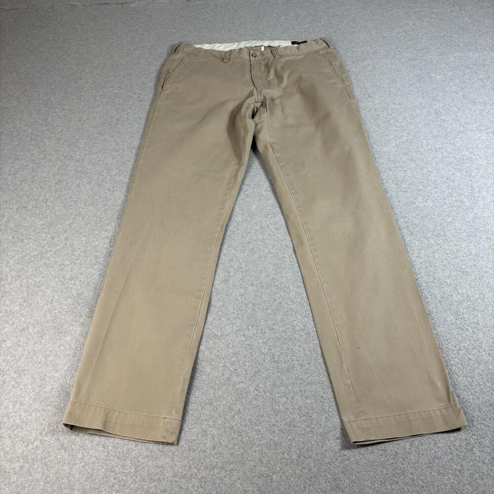 Polo Ralph Lauren Pants Men 34x34 Beige Slim Fit Chino Heritage Academia Office